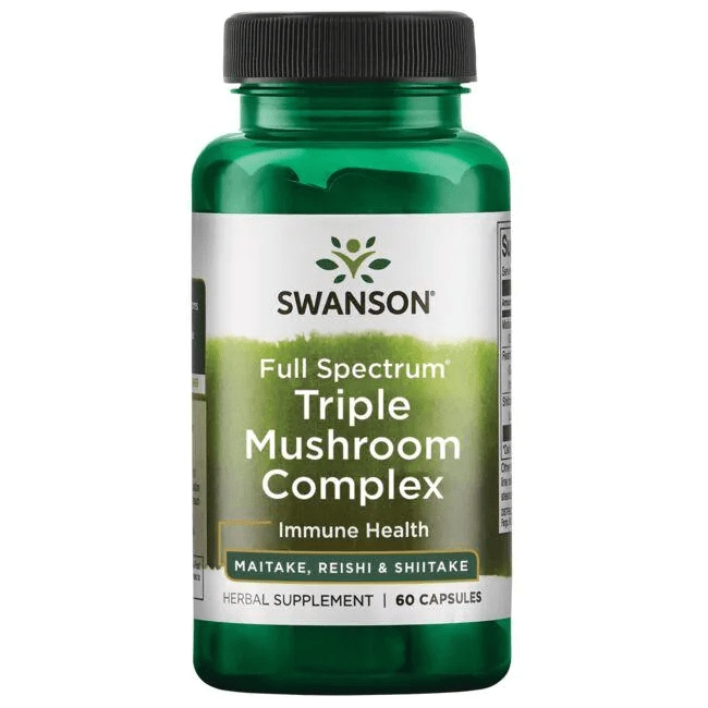 Swanson Triple Mushroom Complex med 60 kapsler.