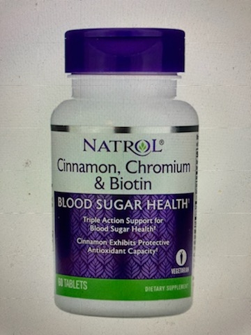 CINNAMON, CHRONIUM & BIOTIN  fra NATROL