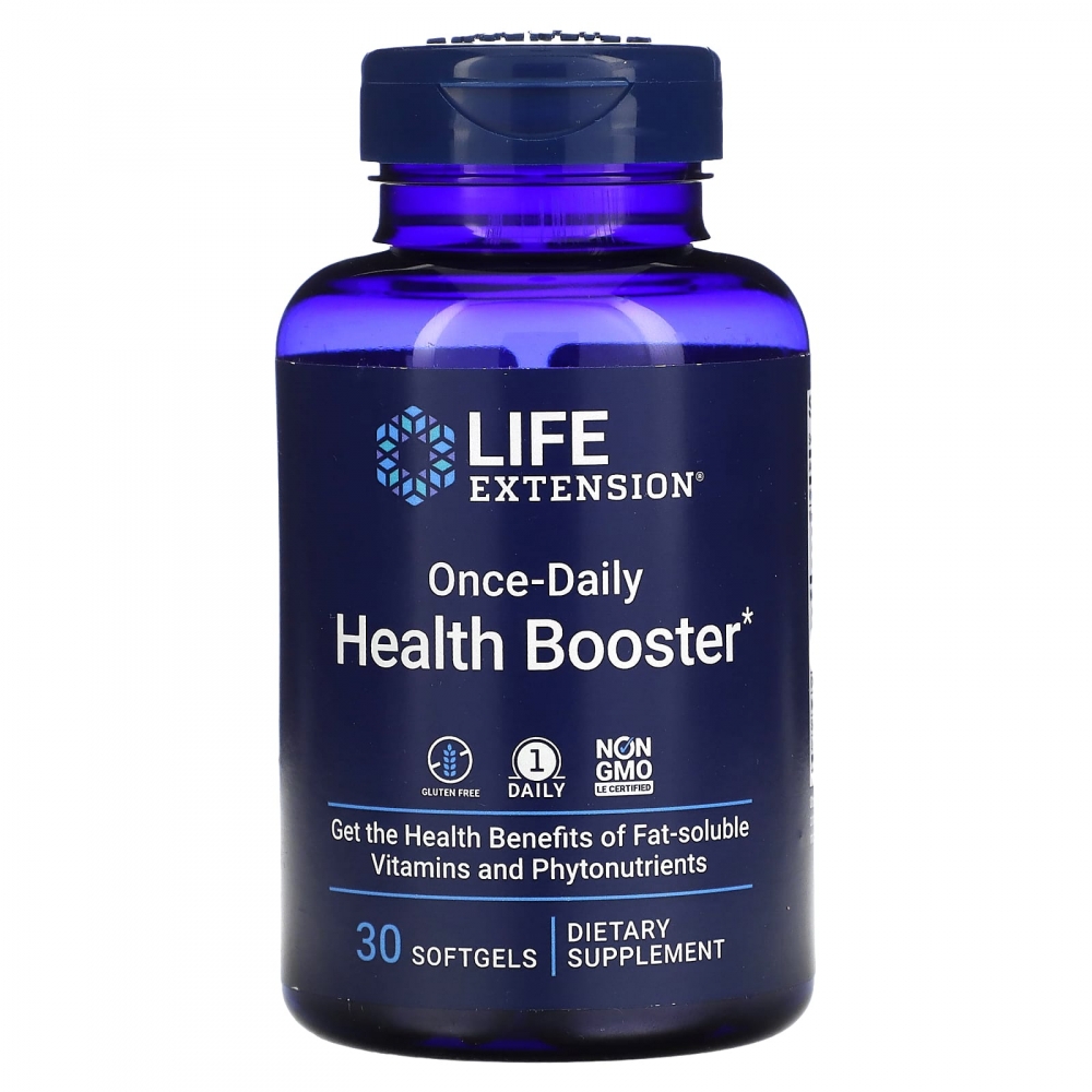 Once-Daily Health Booster, 30 softgels, gir odt påfyll av vitamin K og vitamin E .