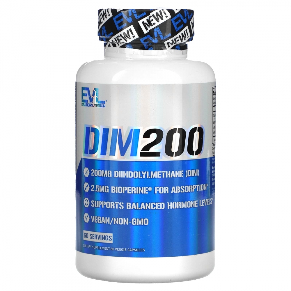 DIM 200 FRA EVLution Nutrition innholder 60 vegetabilske kapsler.