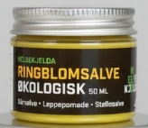 Økologisk ringblomstsalve fra Helsekjelda.  50ml krukke. All-round produkt til lepper, tørr hud, strekkmerker, bleiebarn osv. 