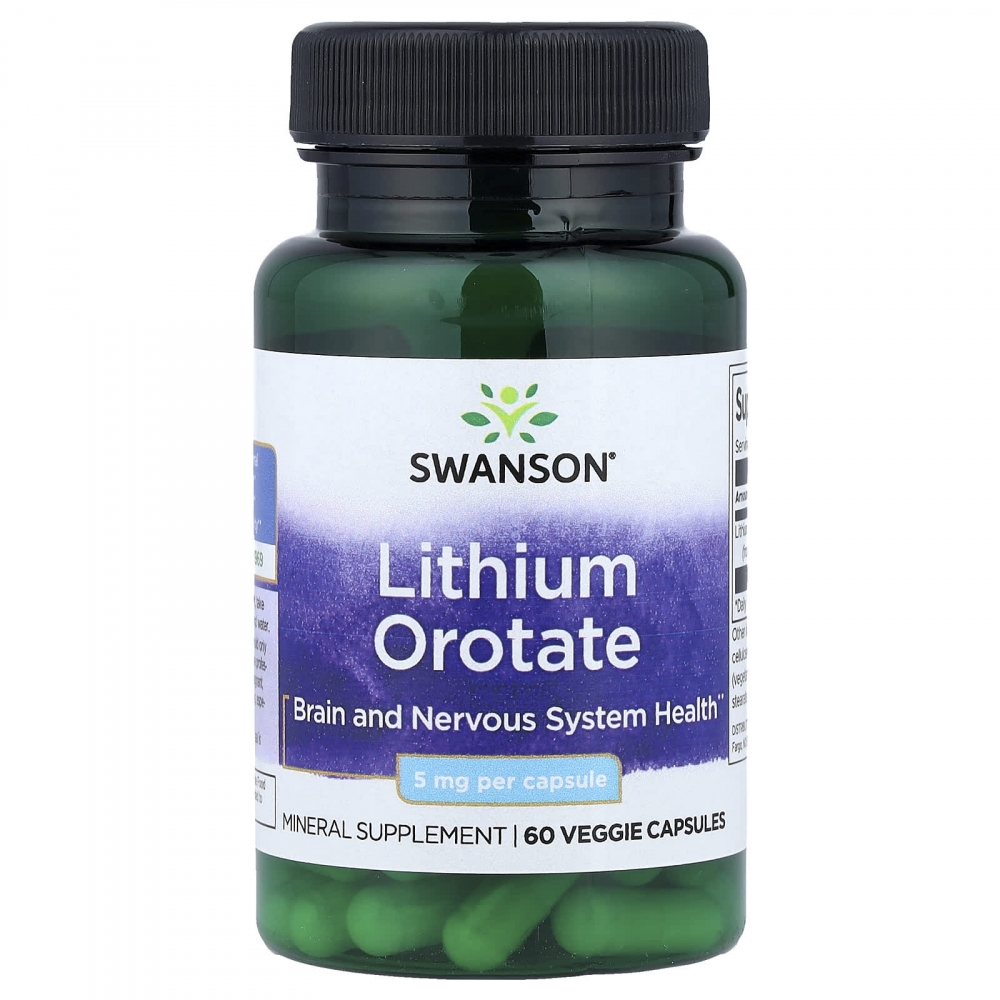 Lithium Orotate 5 mg fra Swanson