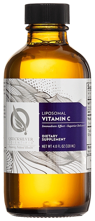 Quicksilver Liposomal vitamin C  120 ML, 1 teskje (5 ml) gir 1000mg vitamin c.   Totalt 24 dagsdoser.