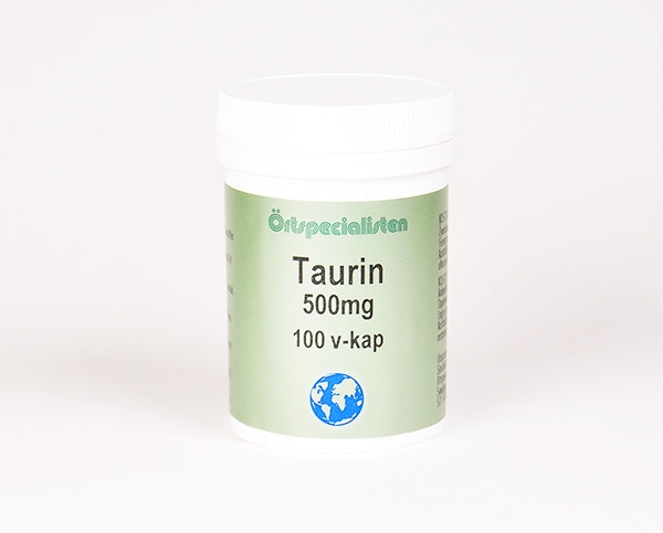 TAURIN 500 MG , I 100 VEGETABILSKE KAPSLER.