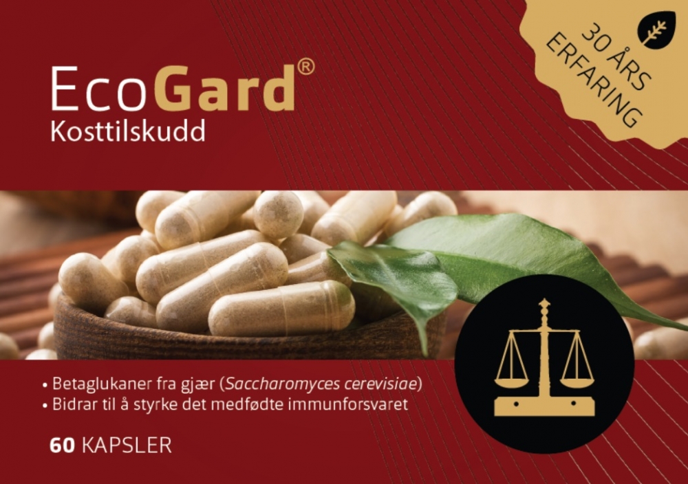 Ecogard betaglukaner fra gjær. med hele 350 mg. pr. kapsel.