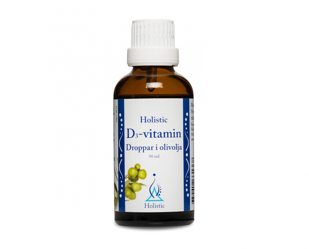 Vitamin D3 i olivenolje, 50ml (Holistic)