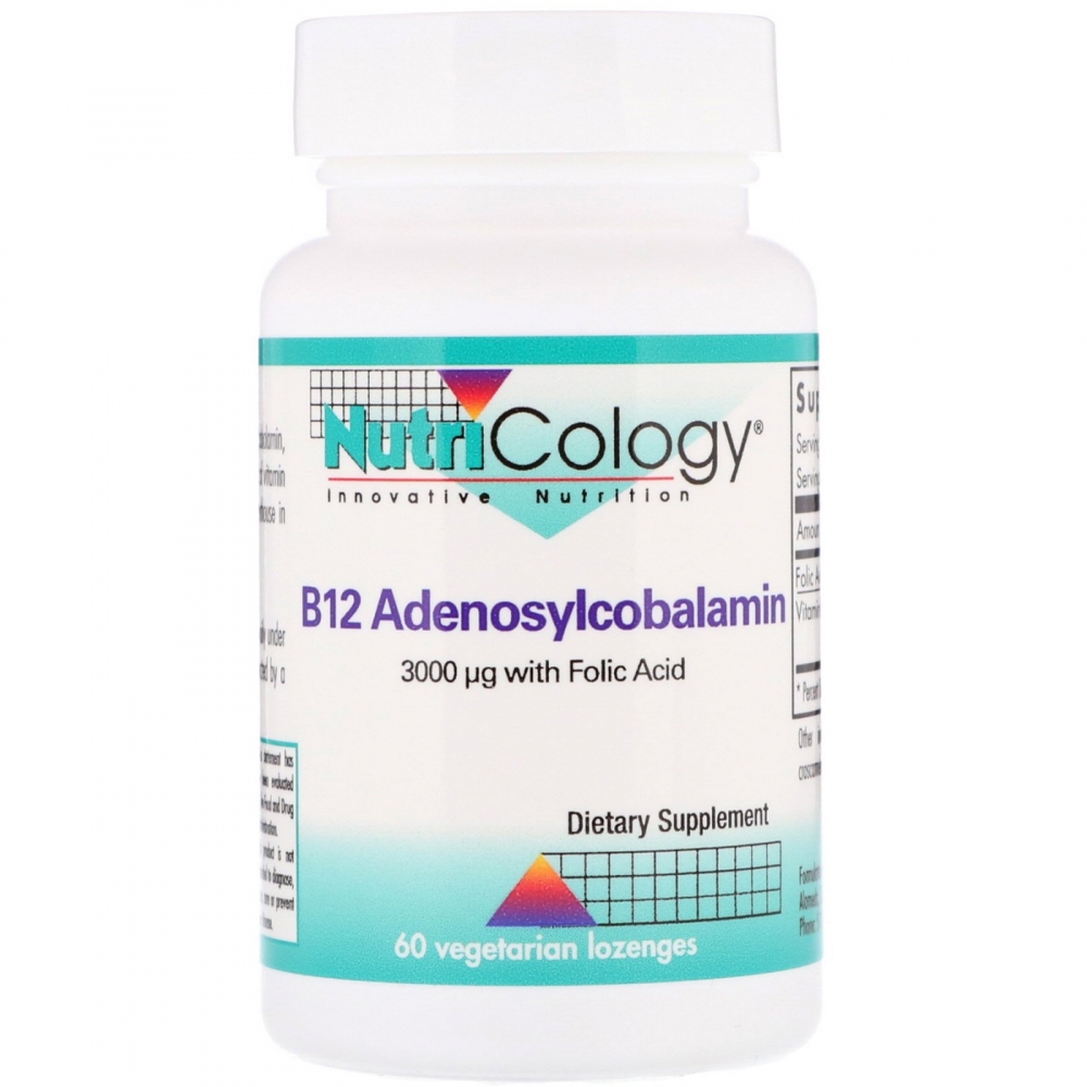 B 12 ADENOSYLCOBALAMIN med folat. 60 SUGETABLETTER.   